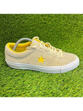 Converse One Star Suede OX Mens Size 8 Womens 10 Yellow Athletic Shoes Sneakers